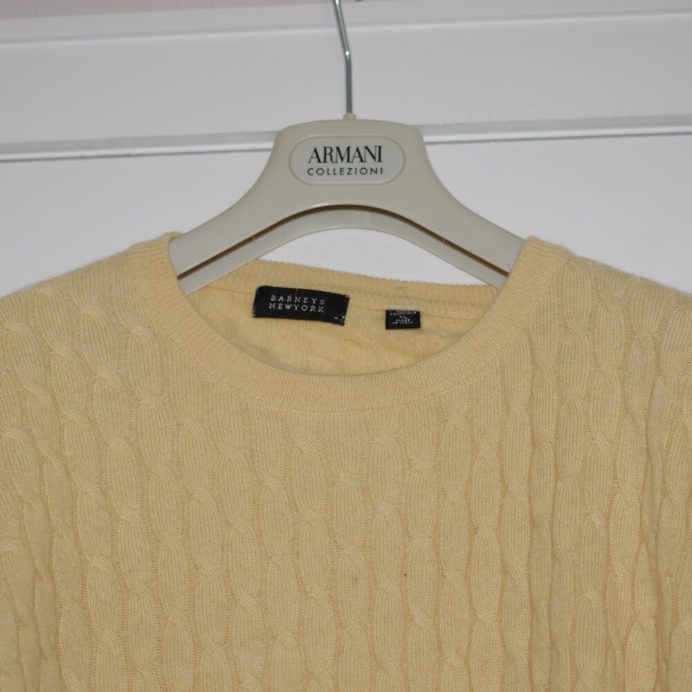 Barney’s New York Made in Italy 100% Cashmere Sweater Cable Pullover Size:XL - Picture 3 of 4